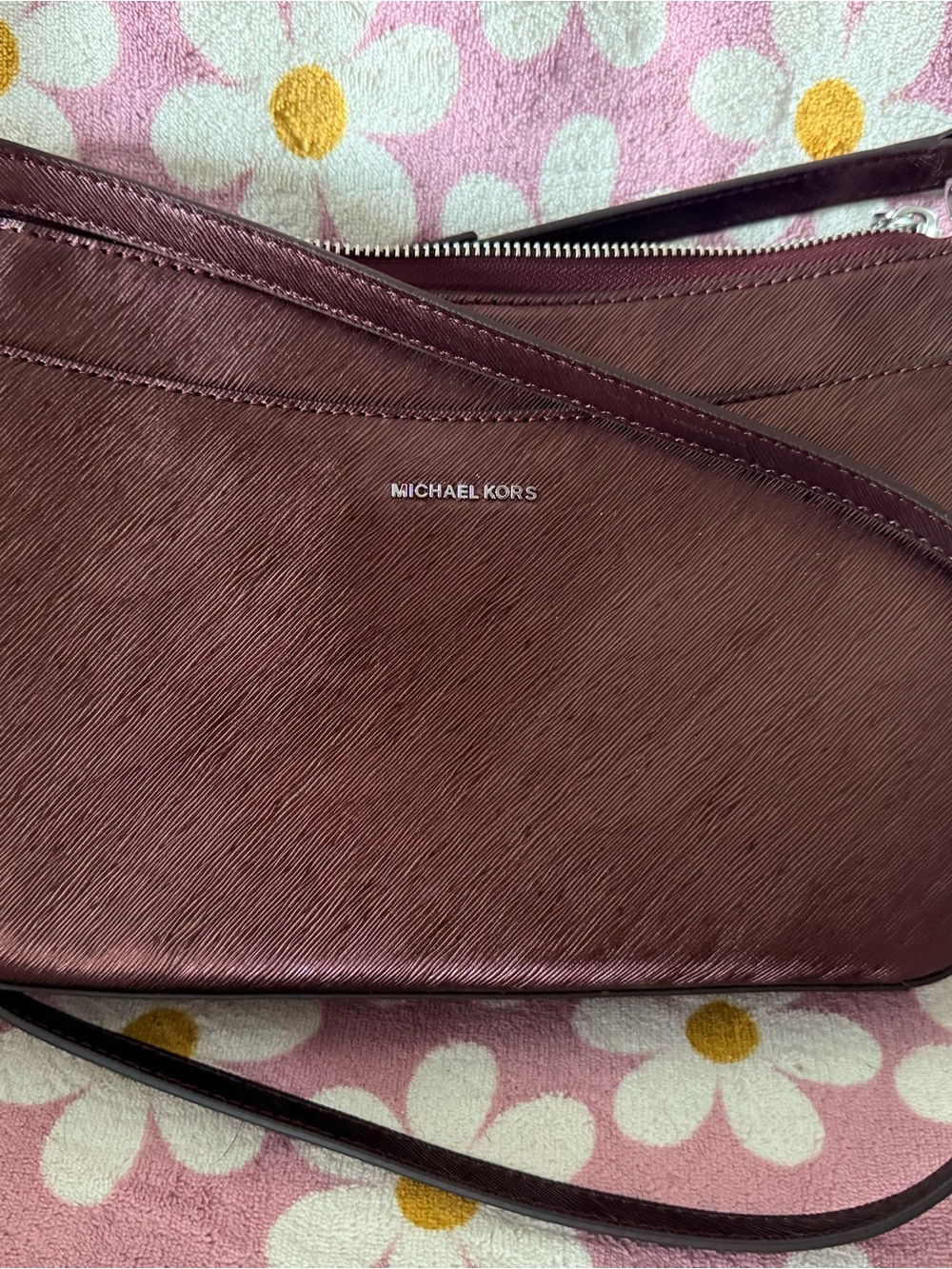 Michael Kors Crossbody Bag in Burgundy Saffiano Finish